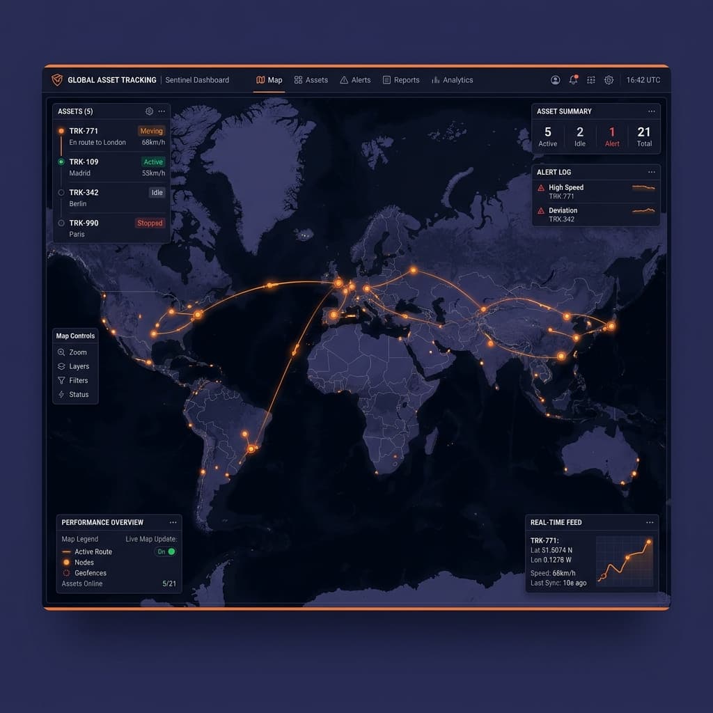 Global GPS Tracking Dashboard